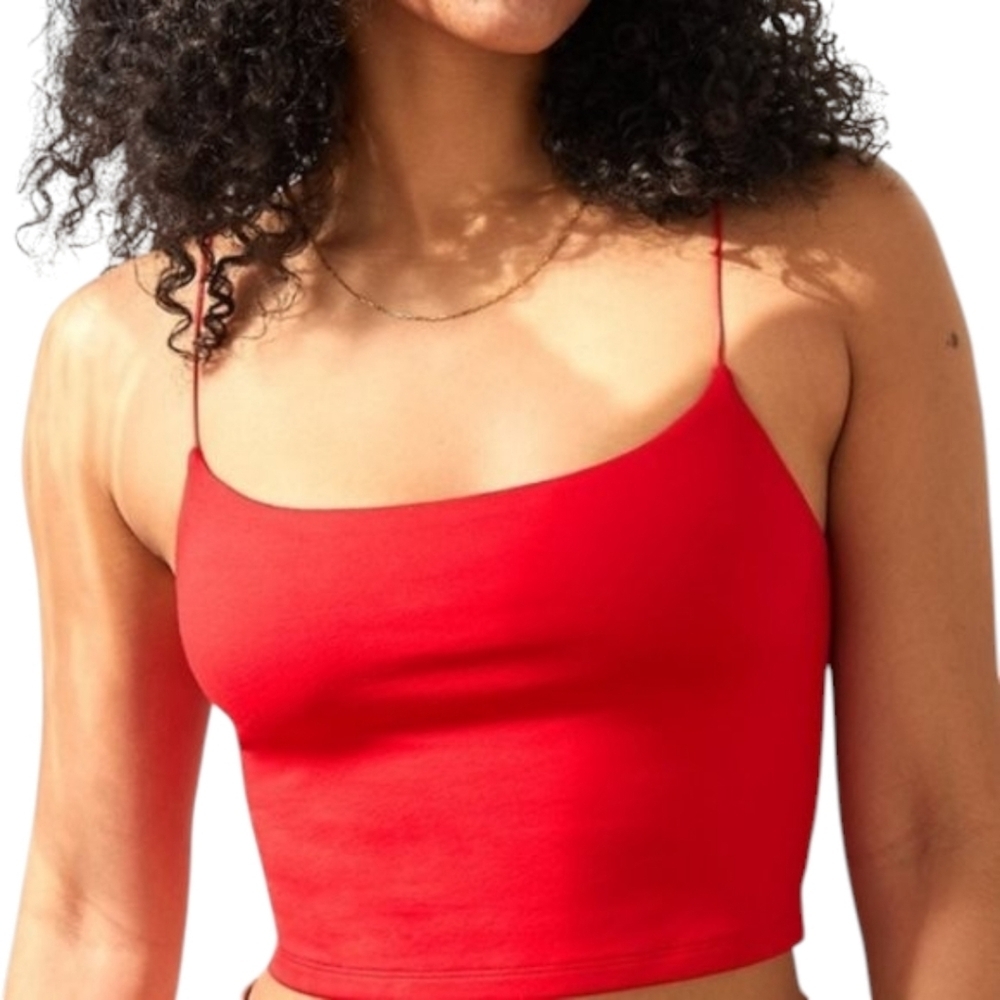 Aritzia Wilfred Free Tiny Tank Women Small Red Y2K Dainty 90s